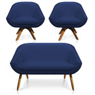 Kit 01 Namoradeira 02 Lugares E 02 Poltronas Giratória Giovan