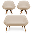 Kit 01 Namoradeira 02 Lugares E 02 Poltronas Giratória Giovan