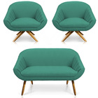 Kit 01 Namoradeira 02 Lugares E 02 Poltronas Giratória Giovan