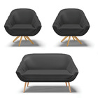 Kit 01 Namoradeira 02 Lugares E 02 Poltronas Giratória Giovan