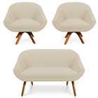 Kit 01 Namoradeira 02 Lugares E 02 Poltronas Giratória Giovan