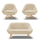 Kit 01 Namoradeira 02 Lugares E 02 Poltronas Giratória Giovan