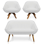 Kit 01 Namoradeira 02 Lugares E 02 Poltronas Giratória Giovan