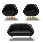 Kit 01 Namoradeira 02 Lugares E 02 Poltronas Giratória Giovan