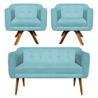 Kit 01 Namoradeira 02 Lugares E 02 Poltronas Giratória Julia