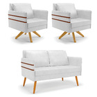 Kit 01 Namoradeira 02 Lugares E 02 Poltronas Mari Corano Bran