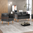 Kit 01 Namoradeira 02 Lugares E 02 Poltronas Mari Corano Pés