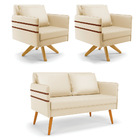 Kit 01 Namoradeira 02 Lugares E 02 Poltronas Mari Corino Base