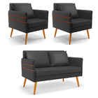 Kit 01 Namoradeira 02 Lugares E 02 Poltronas Mari Corino Pret