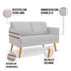 Kit 01 Namoradeira 02 Lugares E 02 Poltronas Mari Linho Base