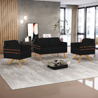 Kit 01 Namoradeira 02 Lugares E 02 Poltronas Mari Linho Base