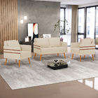 Kit 01 Namoradeira 02 Lugares E 02 Poltronas Mari Linho Bege