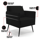 Kit 01 Namoradeira 02 Lugares E 02 Poltronas Mari Linho Pés P