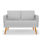 Kit 01 Namoradeira 02 Lugares E 02 Poltronas Mari Linho Pés P