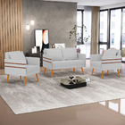 Kit 01 Namoradeira 02 Lugares E 02 Poltronas Mari Linho Pés P