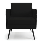 Kit 01 Namoradeira 02 Lugares E 02 Poltronas Mari Linho Preto