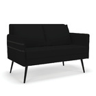 Kit 01 Namoradeira 02 Lugares E 02 Poltronas Mari Linho Preto