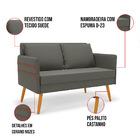 Kit 01 Namoradeira 02 Lugares E 02 Poltronas Mari Suede Base