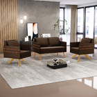 Kit 01 Namoradeira 02 Lugares E 02 Poltronas Mari Suede Marro