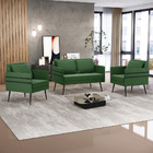 Kit 01 Namoradeira 02 Lugares E 02 Poltronas Mari Suede Pés P