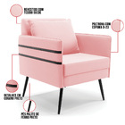 Kit 01 Namoradeira 02 Lugares E 02 Poltronas Mari Suede Pés P