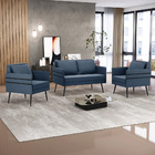 Kit 01 Namoradeira 02 Lugares E 02 Poltronas Mari Suede Pés P