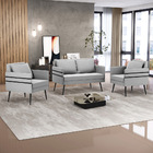 Kit 01 Namoradeira 02 Lugares E 02 Poltronas Mari Suede Pés P