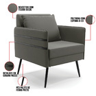 Kit 01 Namoradeira 02 Lugares E 02 Poltronas Mari Suede Pés P