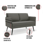 Kit 01 Namoradeira 02 Lugares E 02 Poltronas Mari Suede Pés P