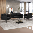 Kit 01 Namoradeira 02 Lugares E 02 Poltronas Mari Suede Pés P