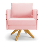 Kit 01 Namoradeira 02 Lugares E 02 Poltronas Mari Suede Rosa