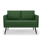 Kit 01 Namoradeira 02 Lugares E 02 Poltronas Mari Suede Verde