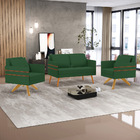 Kit 01 Namoradeira 02 Lugares E 02 Poltronas Mari Veludo Base