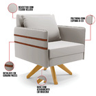 Kit 01 Namoradeira 02 Lugares E 02 Poltronas Mari Veludo Cinz