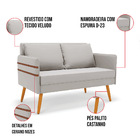 Kit 01 Namoradeira 02 Lugares E 02 Poltronas Mari Veludo Cinz