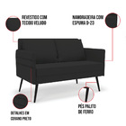 Kit 01 Namoradeira 02 Lugares E 02 Poltronas Mari Veludo Pés