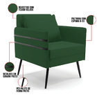 Kit 01 Namoradeira 02 Lugares E 02 Poltronas Mari Veludo Pés