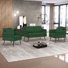 Kit 01 Namoradeira 02 Lugares E 02 Poltronas Mari Veludo Pés