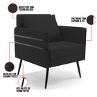 Kit 01 Namoradeira 02 Lugares E 02 Poltronas Mari Veludo Pret