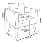 Kit 01 Namoradeira 02 Lugares E 02 Poltronas Marisa Suede Car