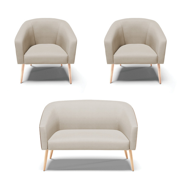 Kit 01 Namoradeira 02 Lugares E 02 Poltronas Stella Corano No