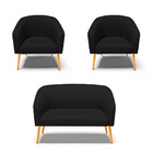 Kit 01 Namoradeira 02 Lugares E 02 Poltronas Stella Corano No