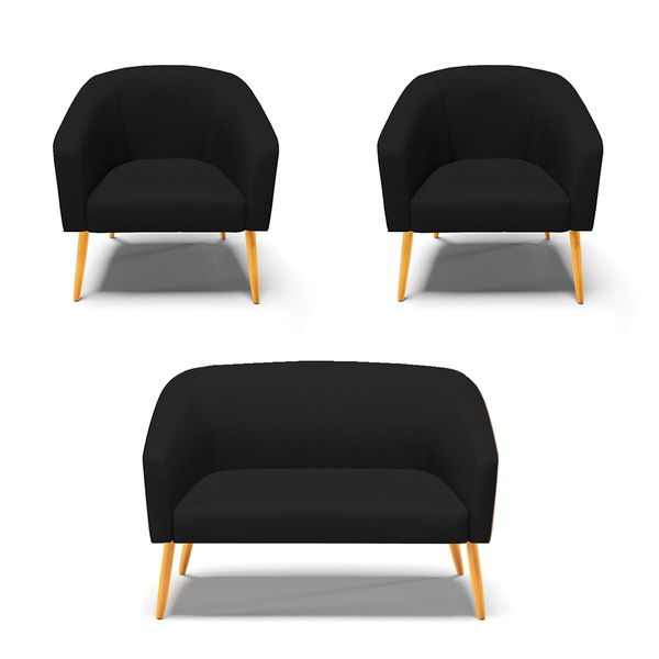 Kit 01 Namoradeira 02 Lugares E 02 Poltronas Stella Corano No