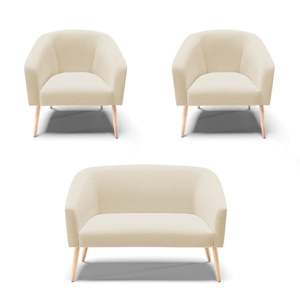 Kit 01 Namoradeira 02 Lugares E 02 Poltronas Stella Linho Pal