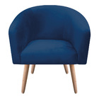 Kit 01 Namoradeira 02 Lugares E 02 Poltronas Stella Suede Azu