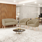 Kit 01 Namoradeira 02 Lugares E 02 Poltronas Stella Suede Mar