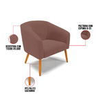 Kit 01 Namoradeira 02 Lugares E 02 Poltronas Stella Veludo Ro