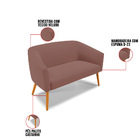 Kit 01 Namoradeira 02 Lugares E 02 Poltronas Stella Veludo Ro