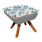 Kit 01 Namoradeira 02 Poltronas E 02 Puffs Giratório Opala Su