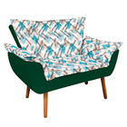 Kit 01 Namoradeira 02 Poltronas E 02 Puffs Giratório Opala Su